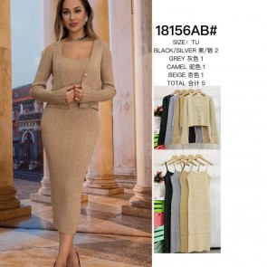 18156 Women’s Knit Embellished Two-Piece Set