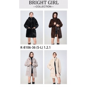 8106 Women's Faux Fur Hooded Coat